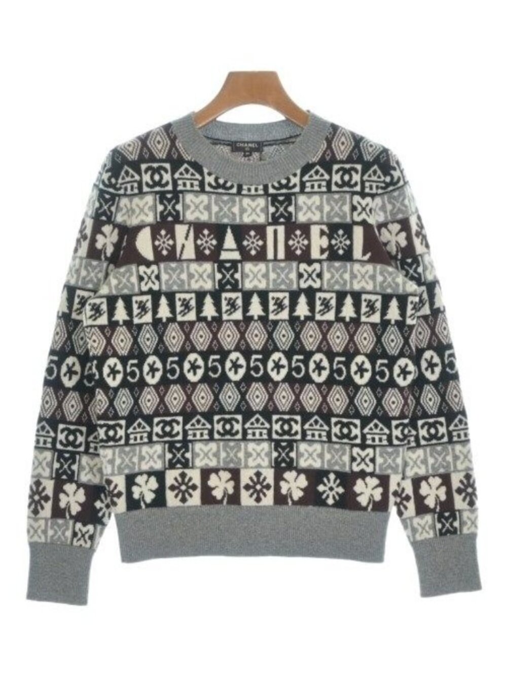 Chanel Knit Sweater Gray